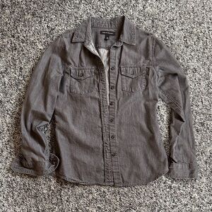 Banana Republic Cotton Charcoal Washed Button-Down Shirt XS